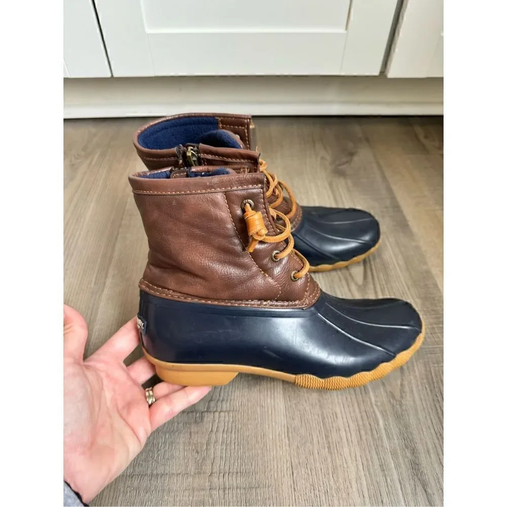 Sperry Top-Sider Girls Style STS91175 Duck Boots Saltwater - Brown Size US 4M